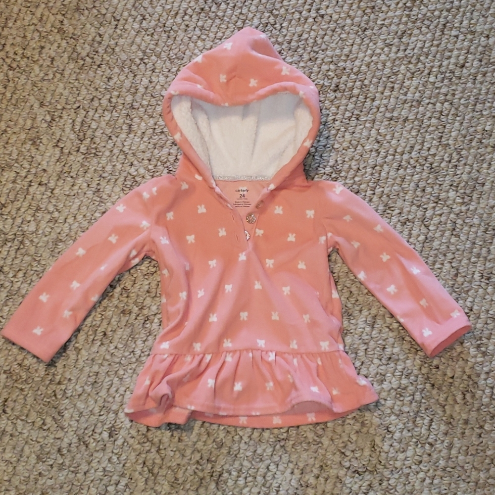 Carters pink sweater, size 24 months